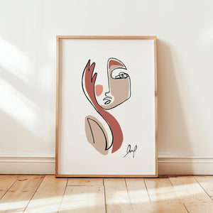 Kunstdruck - Art Line | Where am I (Tri)