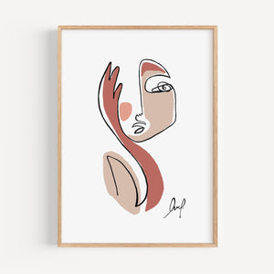 Kunstdruck - Art Line | Where am I (Tri)