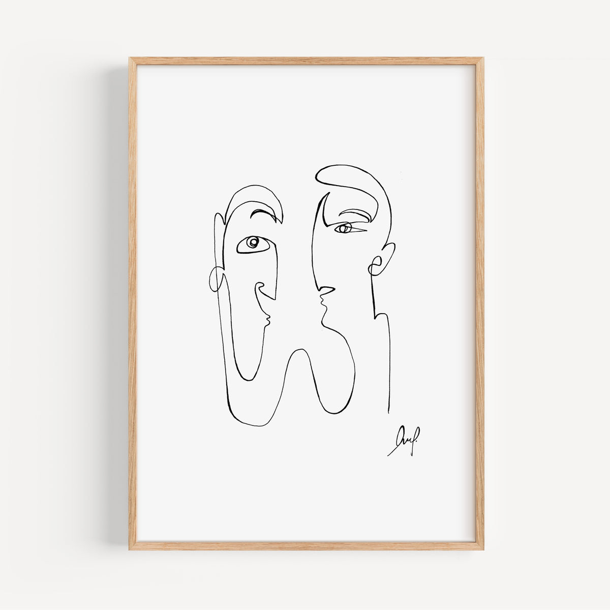 Kunstdruck - Art Line | Couple