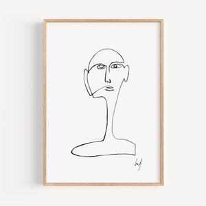 Kunstdruck - Art Line | Mr Longneck