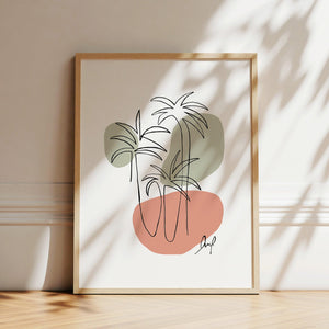 Kunstdruck - Art Line | Palms I (Colour)