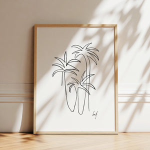 Kunstdruck - Art Line | Palms I