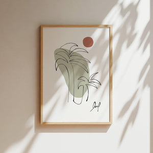 Kunstdruck - Art Line | Palms II (Colour)