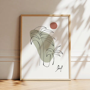Kunstdruck - Art Line | Palms II (Colour)