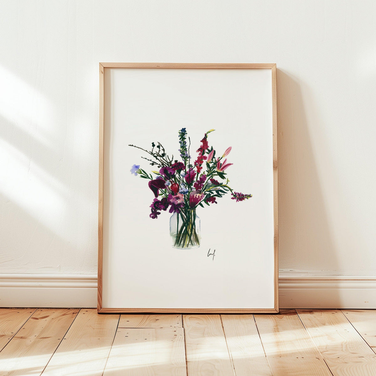 Kunstdruck - Violet Flowers