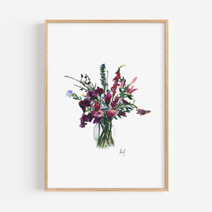 Art Print - Violet Flowers