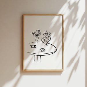 Kunstdruck - Art Line |  B/W Coffeetable