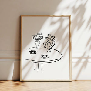 Kunstdruck - Art Line |  B/W Coffeetable