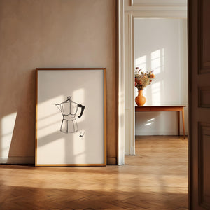 Kunstdruck - Art Line | B/W Espresso Maker