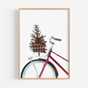 Kunstdruck - Christmas Bicycle
