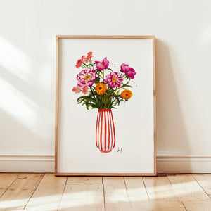 Art Print - Pink Peonies