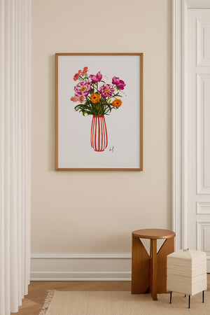 Art Print - Pink Peonies
