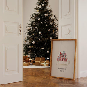 Kunstdruck - Weihnachtsschlitten