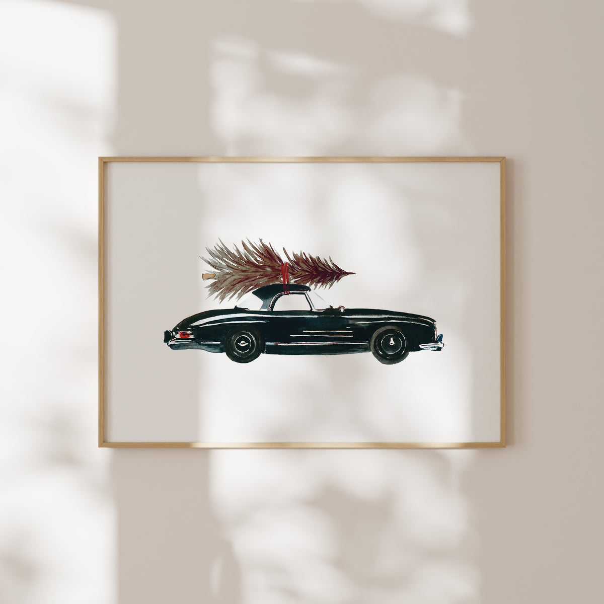 Kunstdruck - Black Gift Car