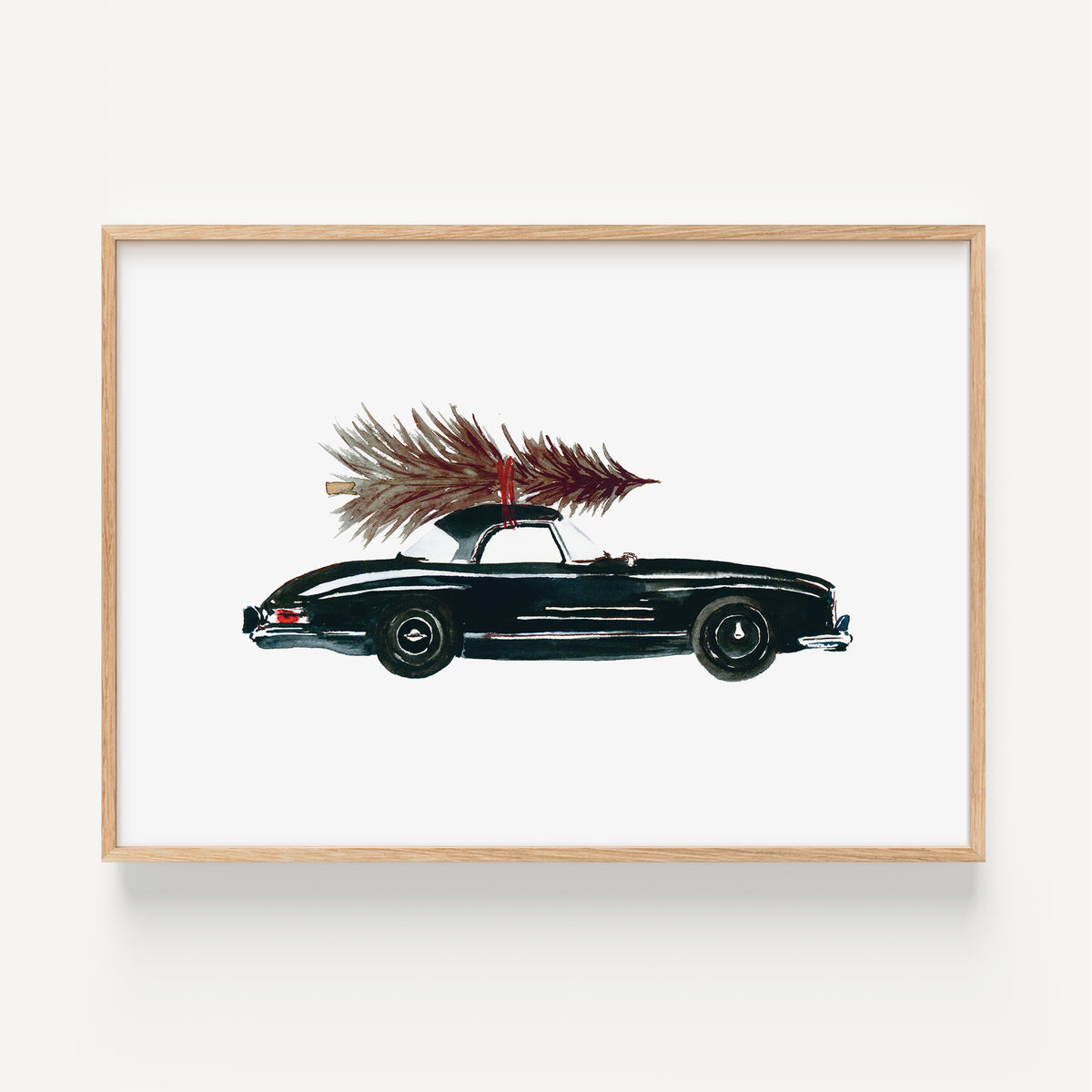 Kunstdruck - Black Gift Car