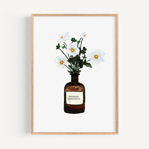 Art Print - Anemone | White