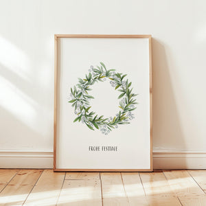 Kunstdruck - Weihnachtskranz