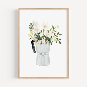 Art Print - White Espresso Bouquet