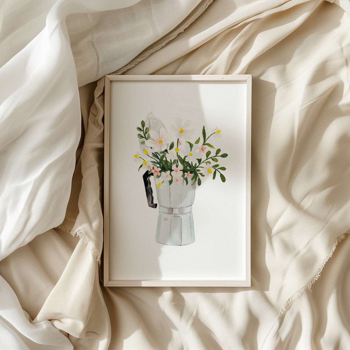 Kunstdruck - White Espresso Bouquet