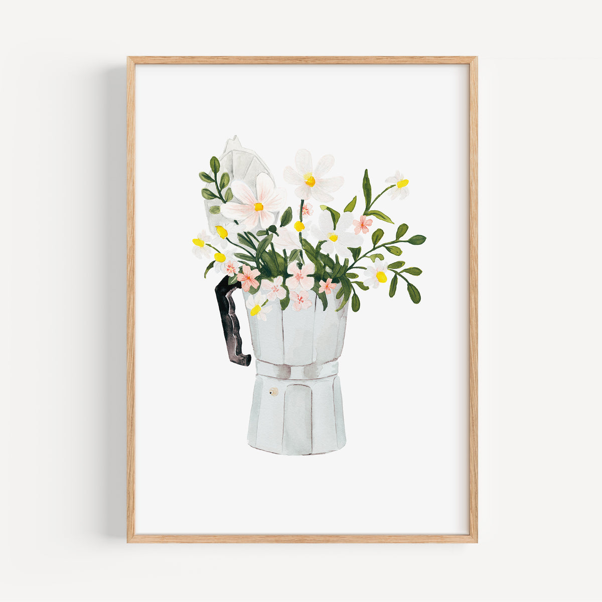 Kunstdruck - White Espresso Bouquet