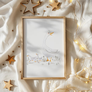 Kunstdruck - Goose Family