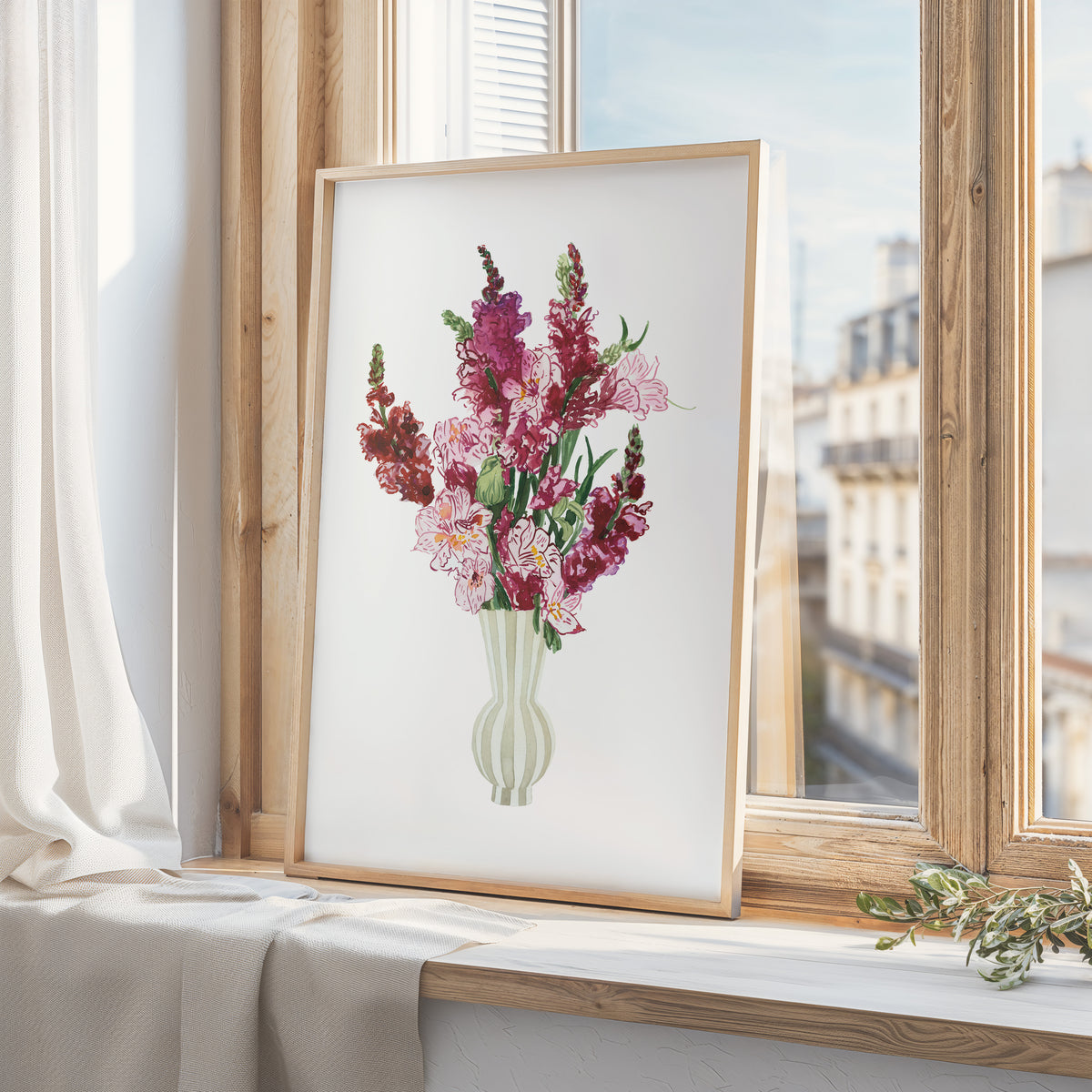 Kunstdruck - Pink flower bouquet