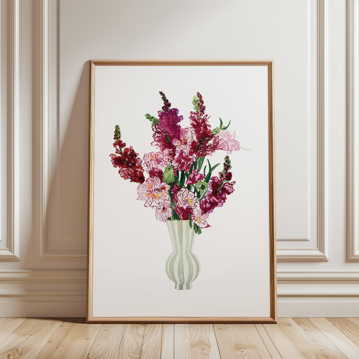 Art print - Pink flower bouquet