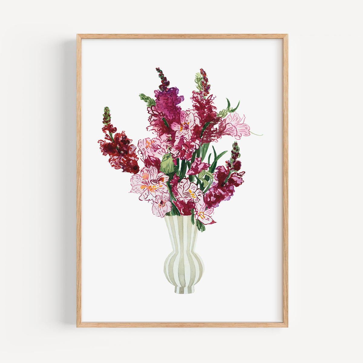 Kunstdruck - Pink flower bouquet