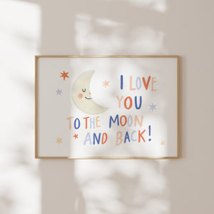 Kunstdruck - To the moon and back