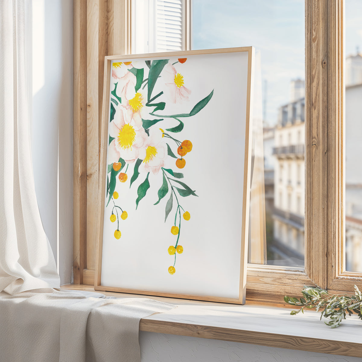 Kunstdruck - Orange Flowers