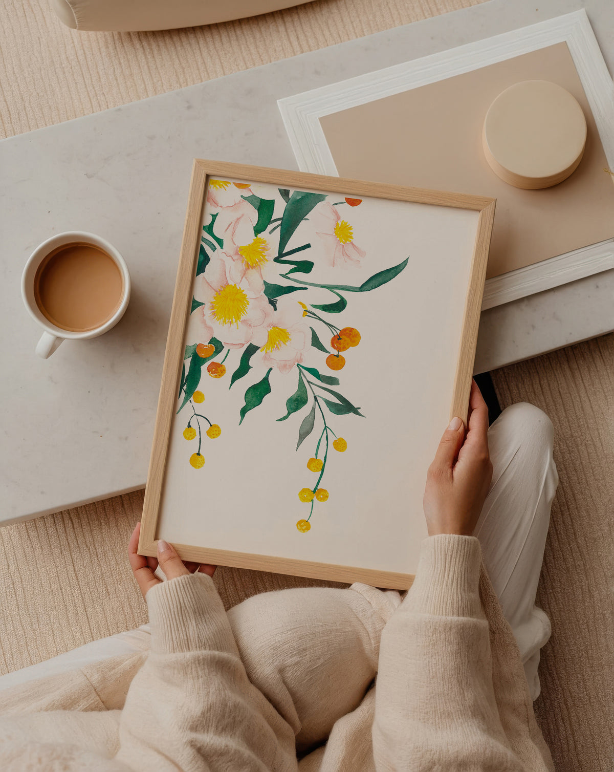Kunstdruck - Orange Flowers