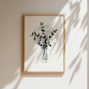 Limited Art Print - Pale Blossoms with Eucalyptus