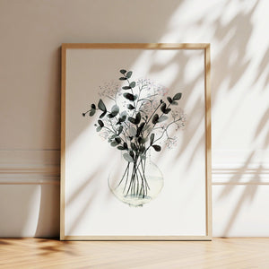 Limited Art Print - Pale Blossoms with Eucalyptus