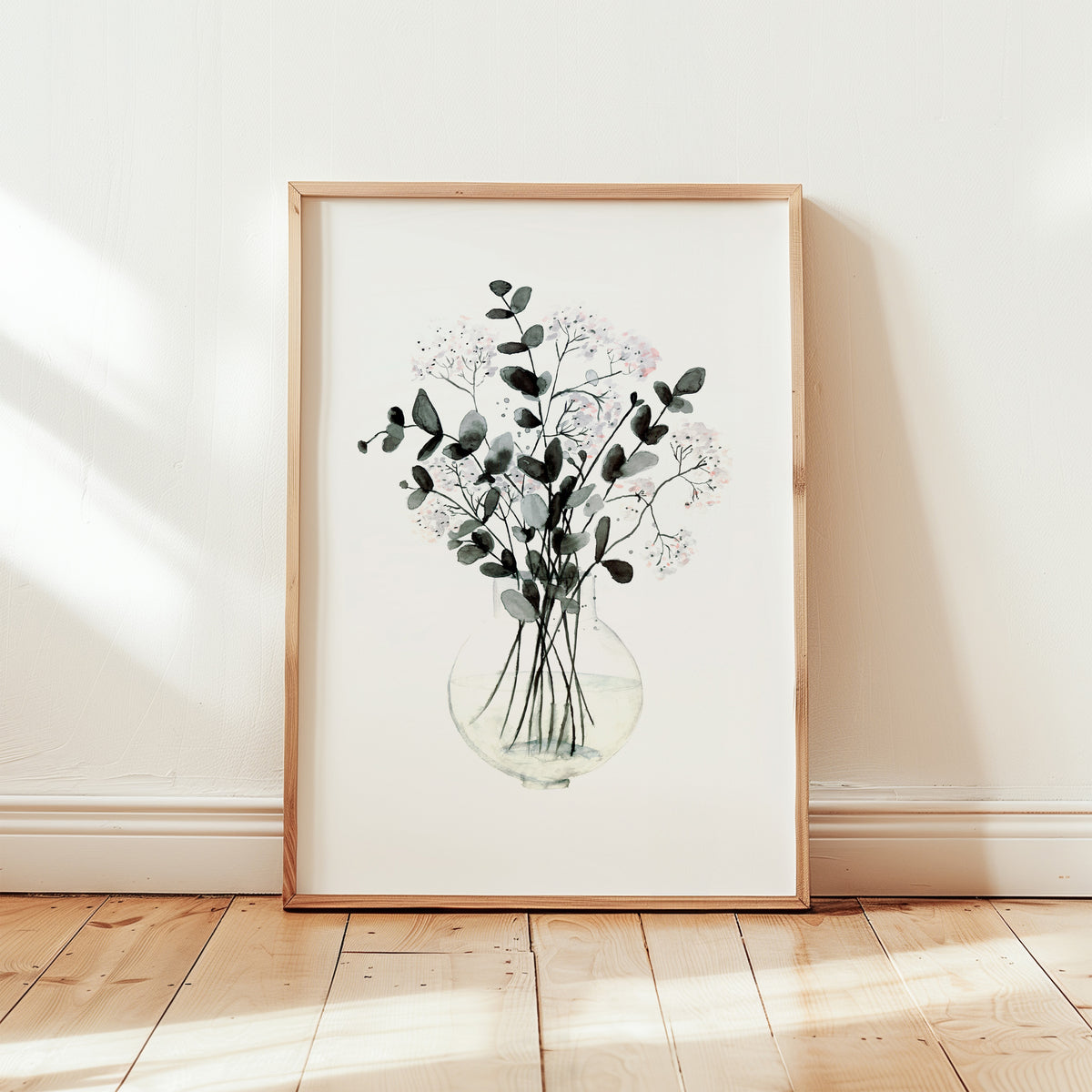 Limitierter Kunstdruck - Pale Blossoms with Eucalyptus