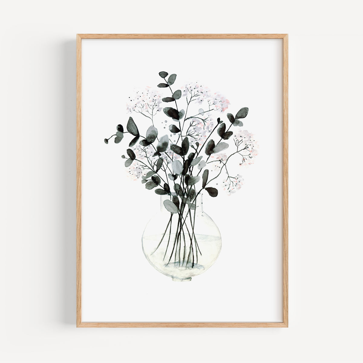 Limited Art Print - Pale Blossoms with Eucalyptus