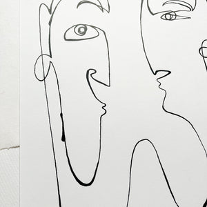 Original-Illustration | Couple | One-line drawing
