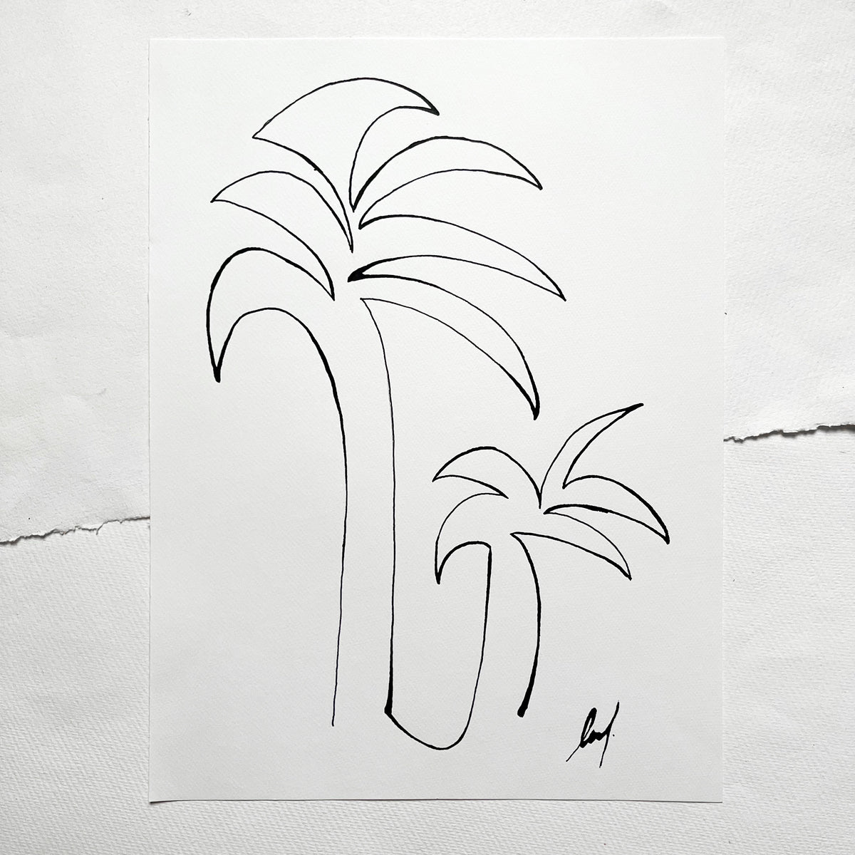 Original-Illustration | Palms | One-line drawing