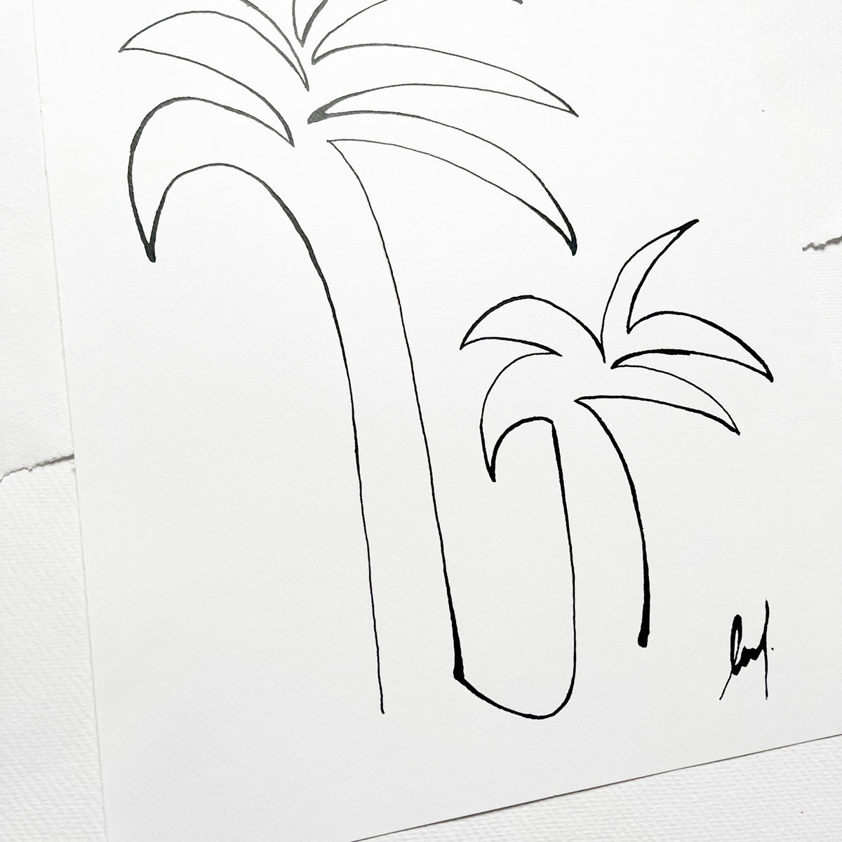 Original illustration | Palms | One-line drawing