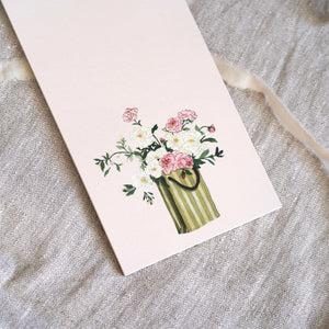 Notizblock · Blumentasche