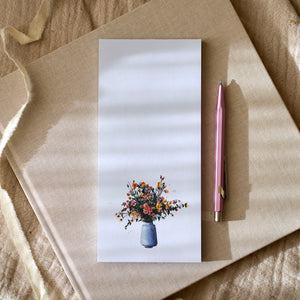 Notizblock · Blue flower vase