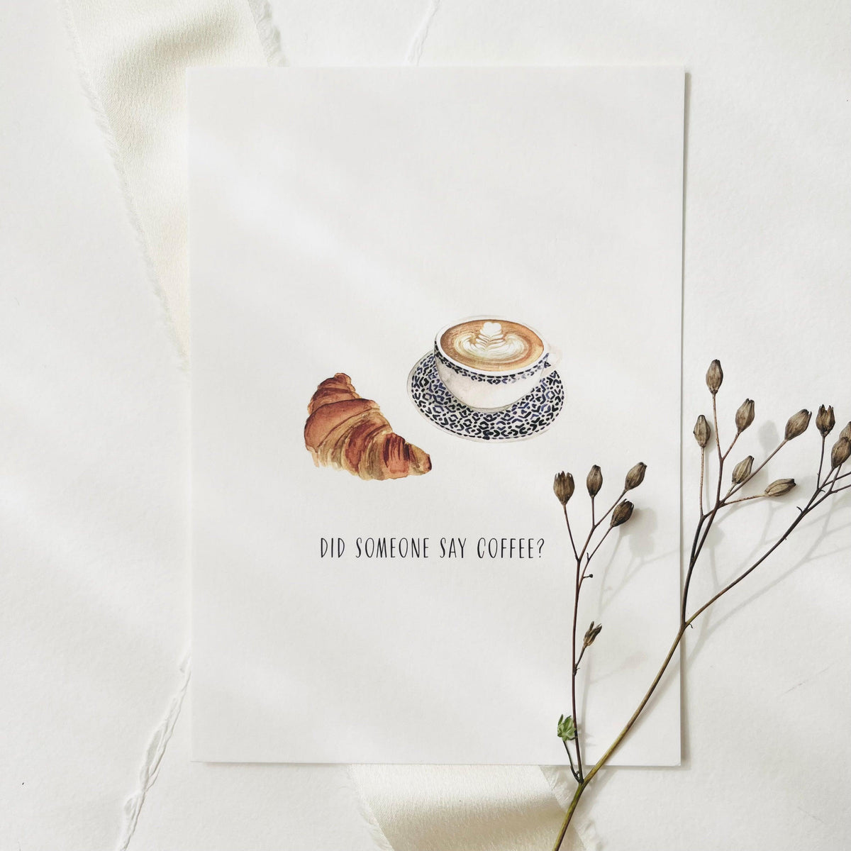 Postkarte - Did someone say coffee?