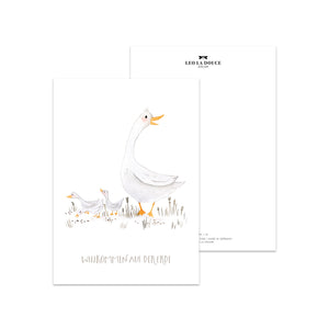 Postkarte · Willkommen auf der Erde | Gans