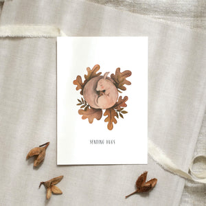 Postkarte · Eichhörnchen | Sending hugs