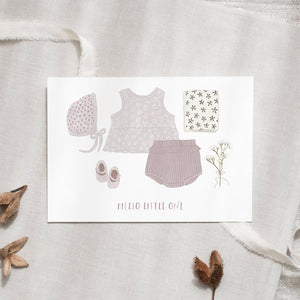 Postkarte - Baby dress | violet
