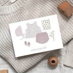 Postkarte - Baby dress | violet