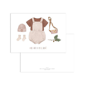 Postkarte - Baby dress | brown
