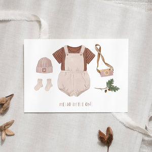 Postkarte - Baby dress | brown