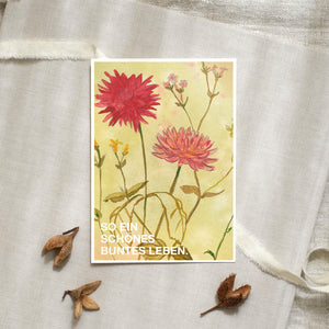 Postkarte · Wildflowers | Schönes buntes Leben