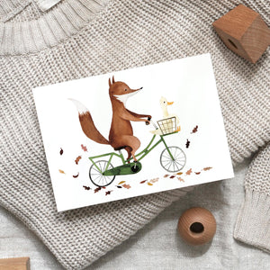 Postkarte - Fuchs & Gans