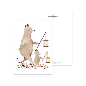 Postkarte - Kleiner Bär & großer Bär
